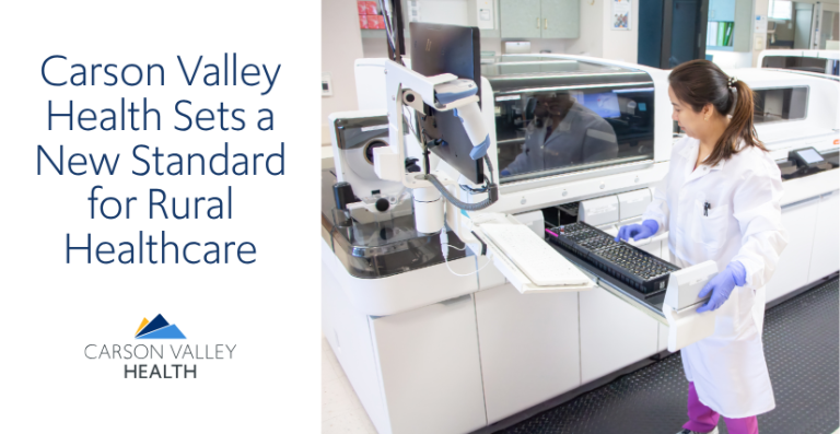 Carson Valley Health laboratory tech with the Siemens Healthineers Atellica CI Analyzer