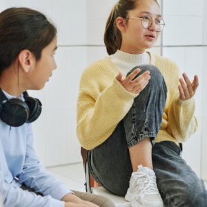 teenagers in group therapy